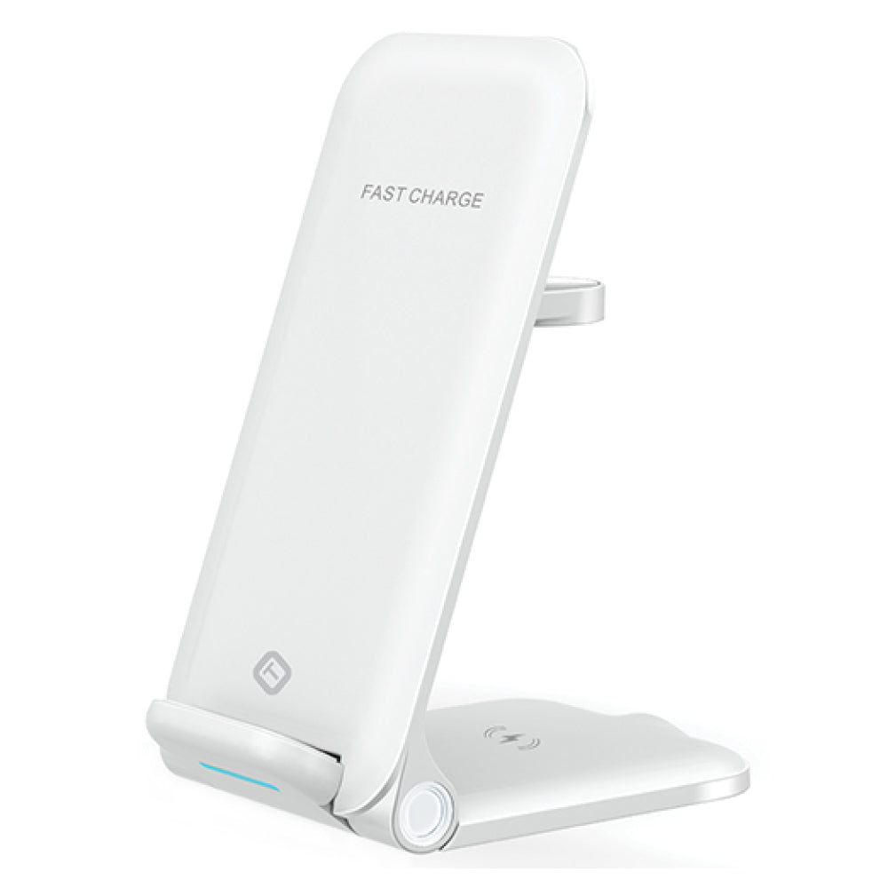 Tekya Qitek Standmax 3-in-1 Foldable Wireless Charger Stand - White