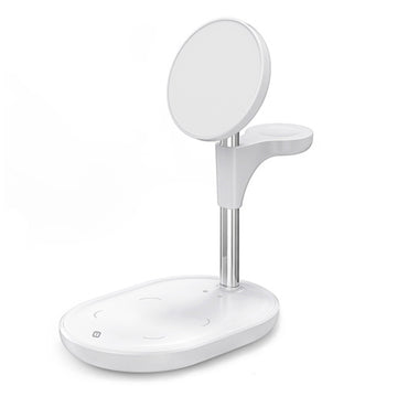 Soporte de carga inalámbrica magnético 3 en 1 Tekya Qitek - Blanco