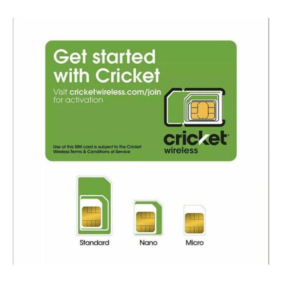 Cricket Wireless Triple Punch Sim Card