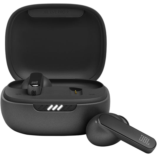 Auriculares inalámbricos con cancelación de ruido adaptativa JBL JBLIVEPRO2TW Live Pro 2, color negro