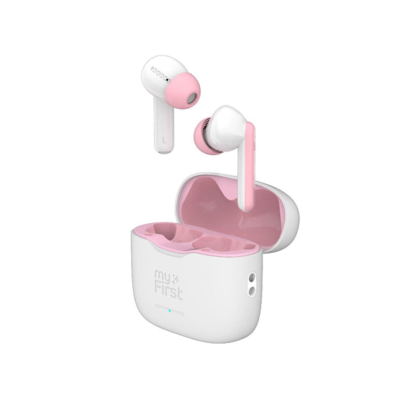 Auriculares Bluetooth para niños myFirst FH8505SAWE01 CareBuds con límite de volumen seguro - Blanco