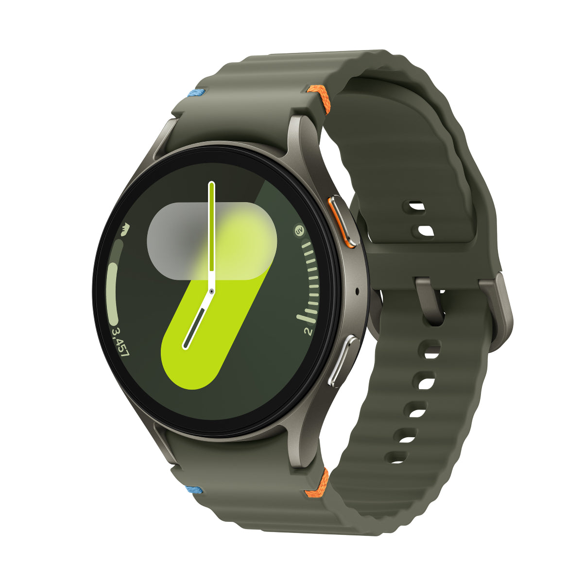 Samsung Galaxy Watch7 44mm Aluminum Case Smartwatch with Green Band - LTE