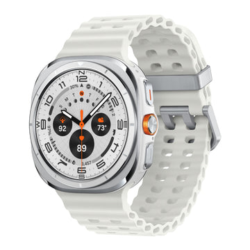 Samsung Galaxy Ultra Watch Titanium Case Smartwatch with White Band - LTE (2024)