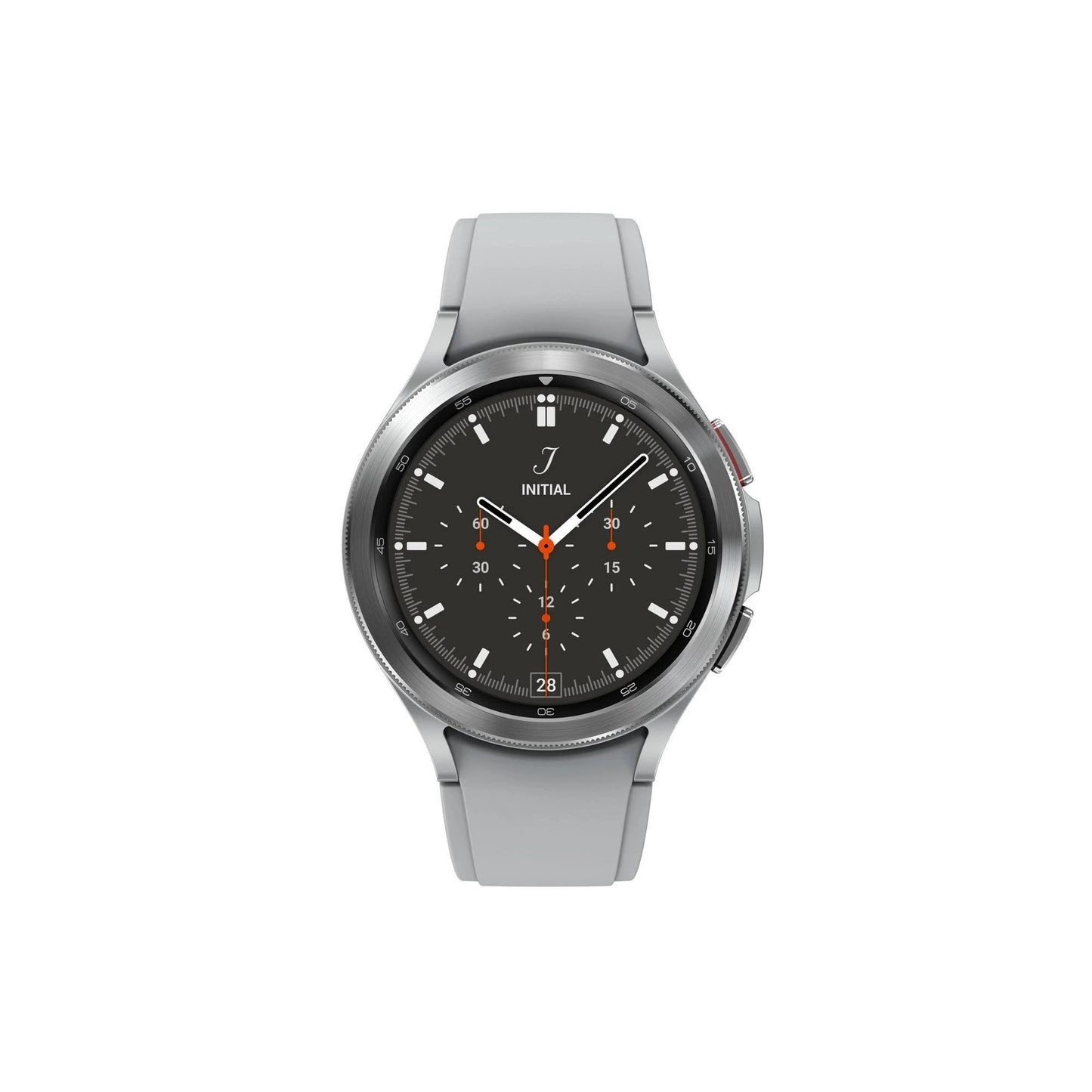 Samsung Galaxy Watch4 Classic Unisex 46mm Stainless Steel Case Smartwatch with Silver Sport Band - LTE