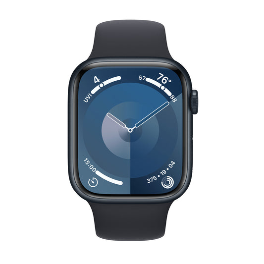 Apple Series 9 Unisex 45mm Midnight Aluminum Case Smartwatch with Midnight Sport Band (M/L) - GPS + Cellular