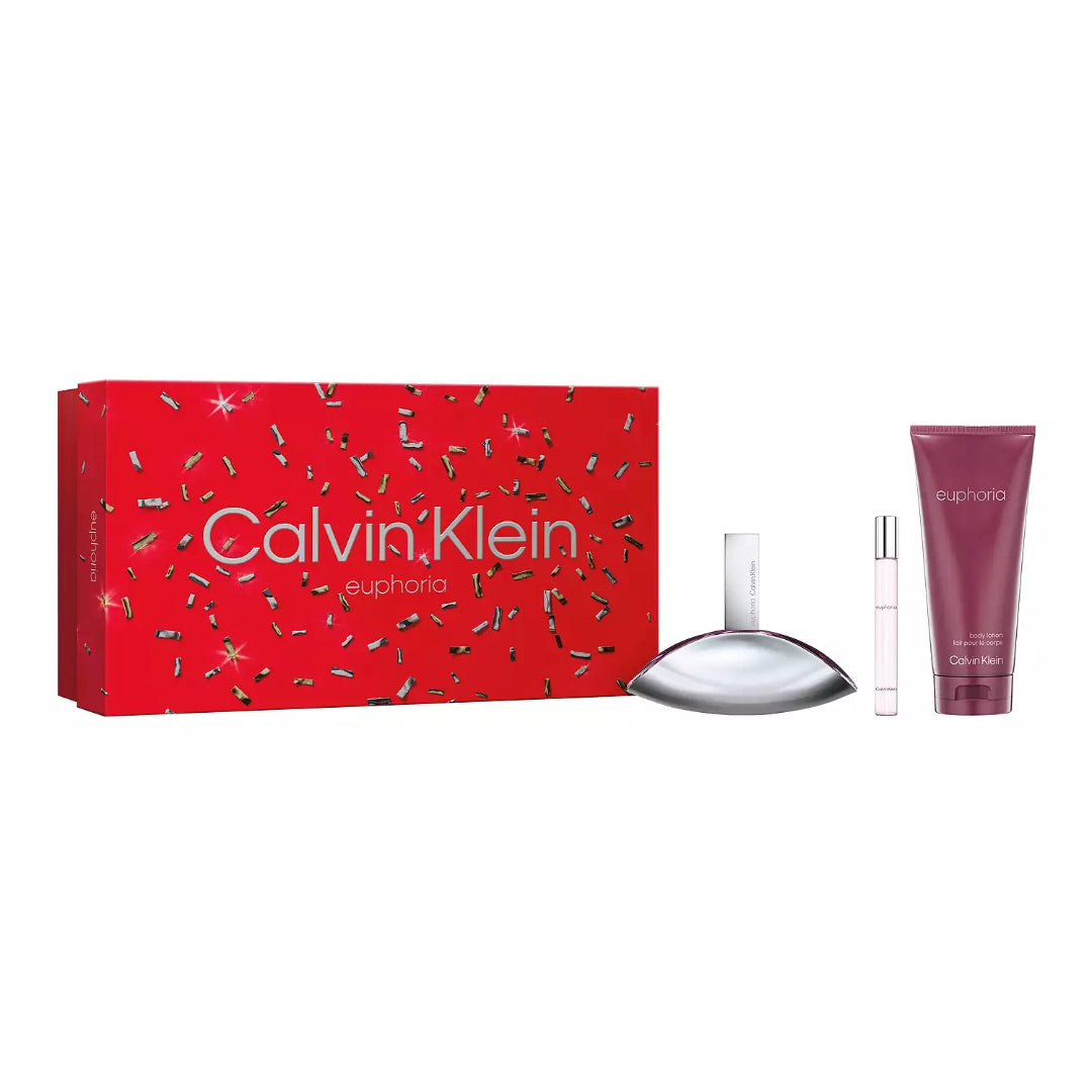 Set de regalo de 3 piezas de eau de parfum Euphoria de Calvin Klein para mujer