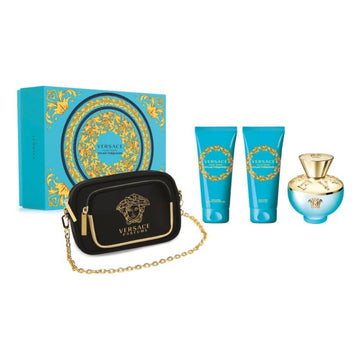Conjunto de regalo de 3 piezas Dylan Turquoise de Versace con bolsa