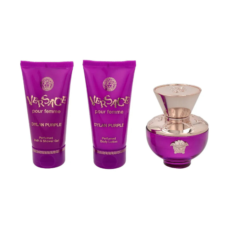 Versace Dylan Purple Pour Femme Set de regalo de eau de parfum de 3 piezas