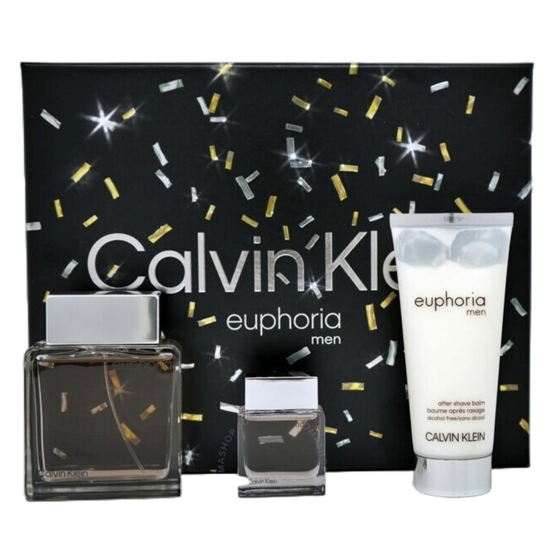 Set de regalo de 3 piezas de eau de toilette Euphoria para hombre de Calvin Klein