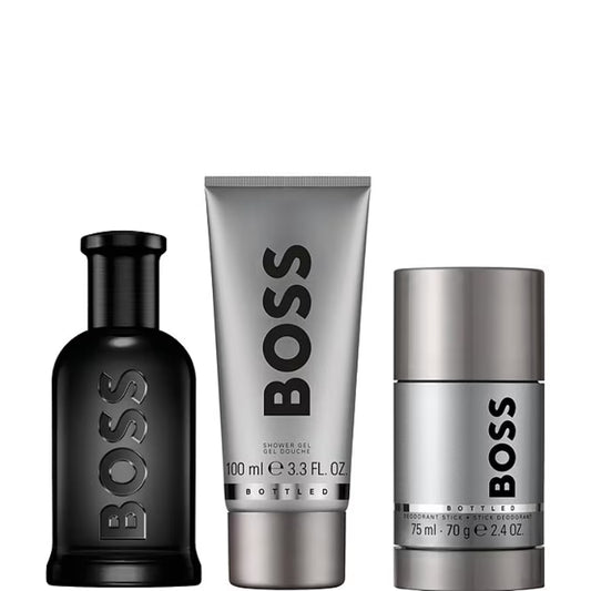 Estuche de regalo de perfume embotellado para hombre Hugo Boss (3 piezas)