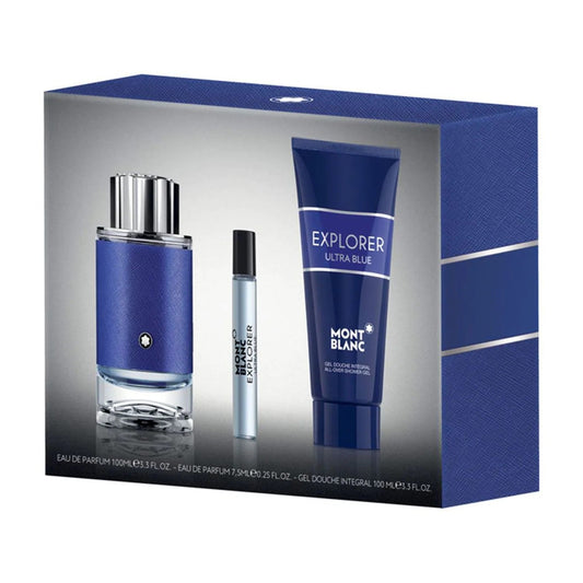 Montblanc Explorer Ultra Blue 3-Piece Gift Set