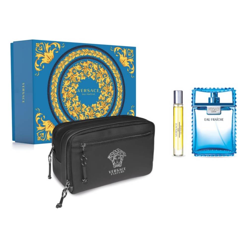 Conjunto de 2 piezas Eau Fraiche de Versace con bolso