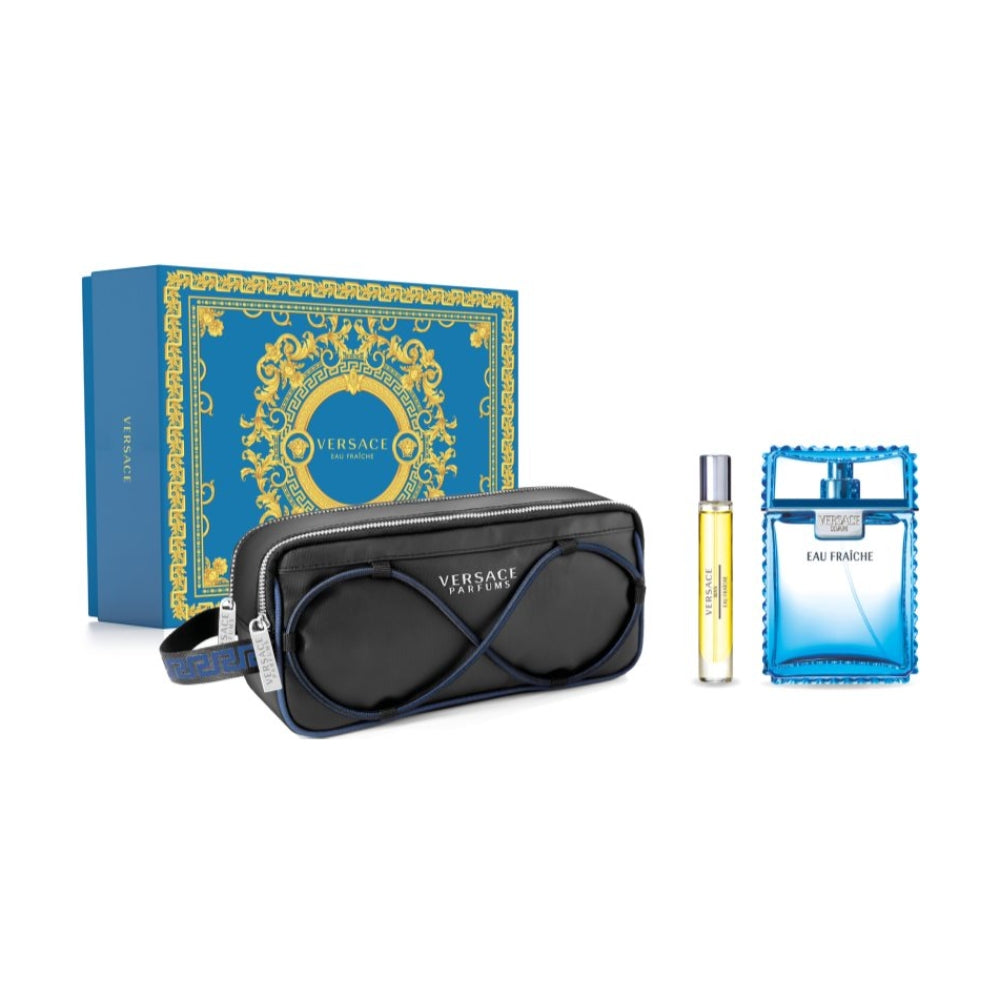 Set de regalo de 3 piezas Eau Fraiche para hombre de Versace