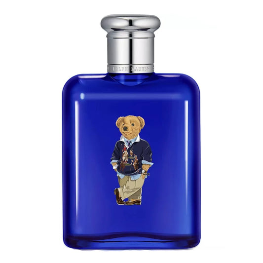 Ralph Lauren Polo Blue Eau de Toilette para hombre de 4,2 oz en aerosol de edición limitada Bear