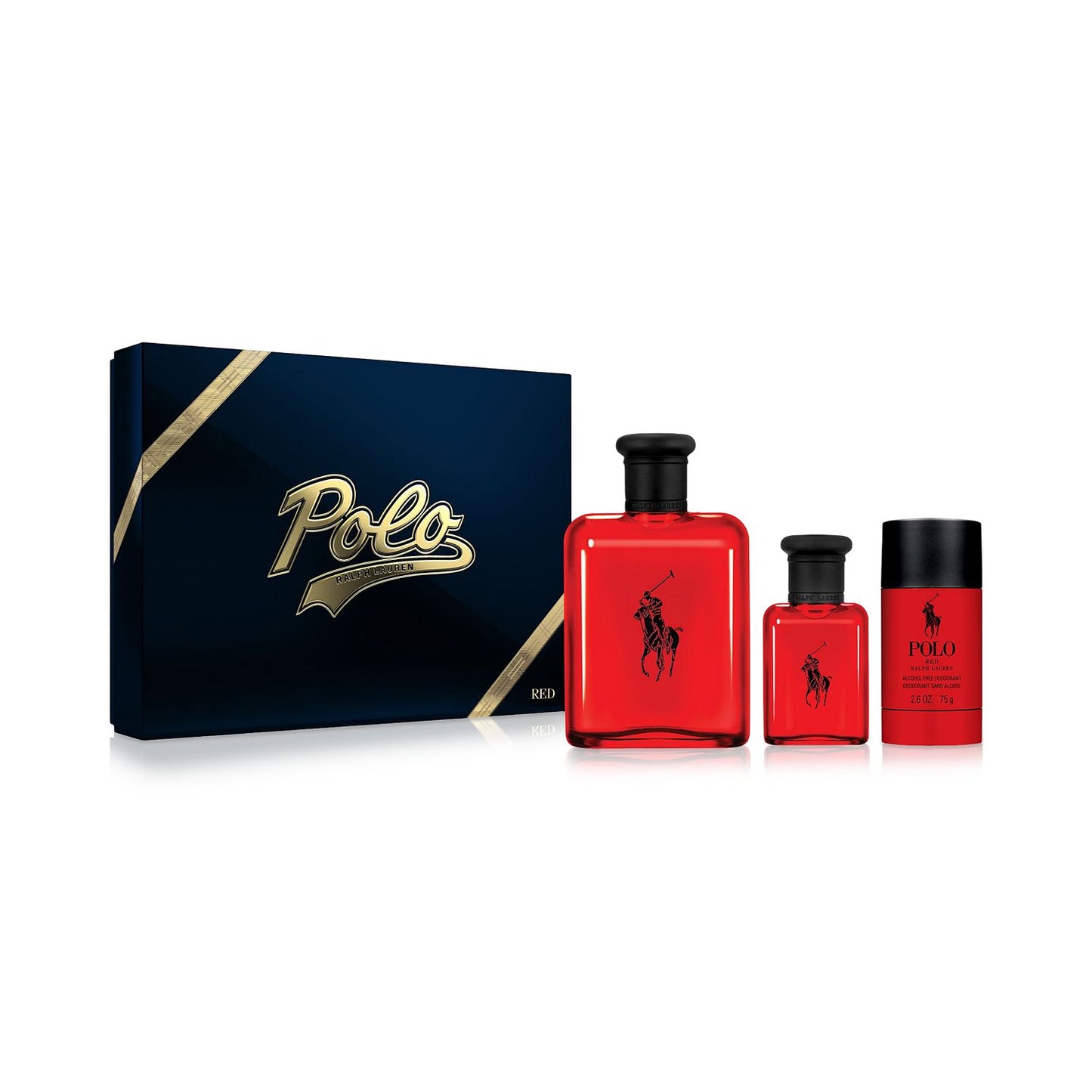 Set de regalo de 3 piezas de eau de toilette Polo Red para hombre de Ralph Lauren