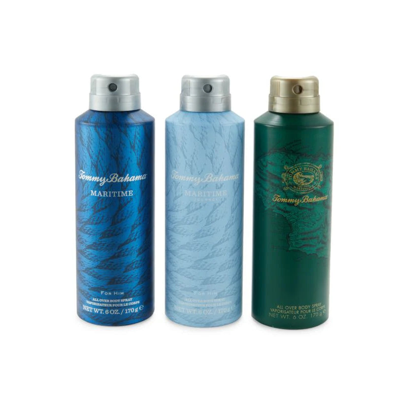 Set de 3 piezas de spray corporal para hombre de Tommy Bahama Maritime