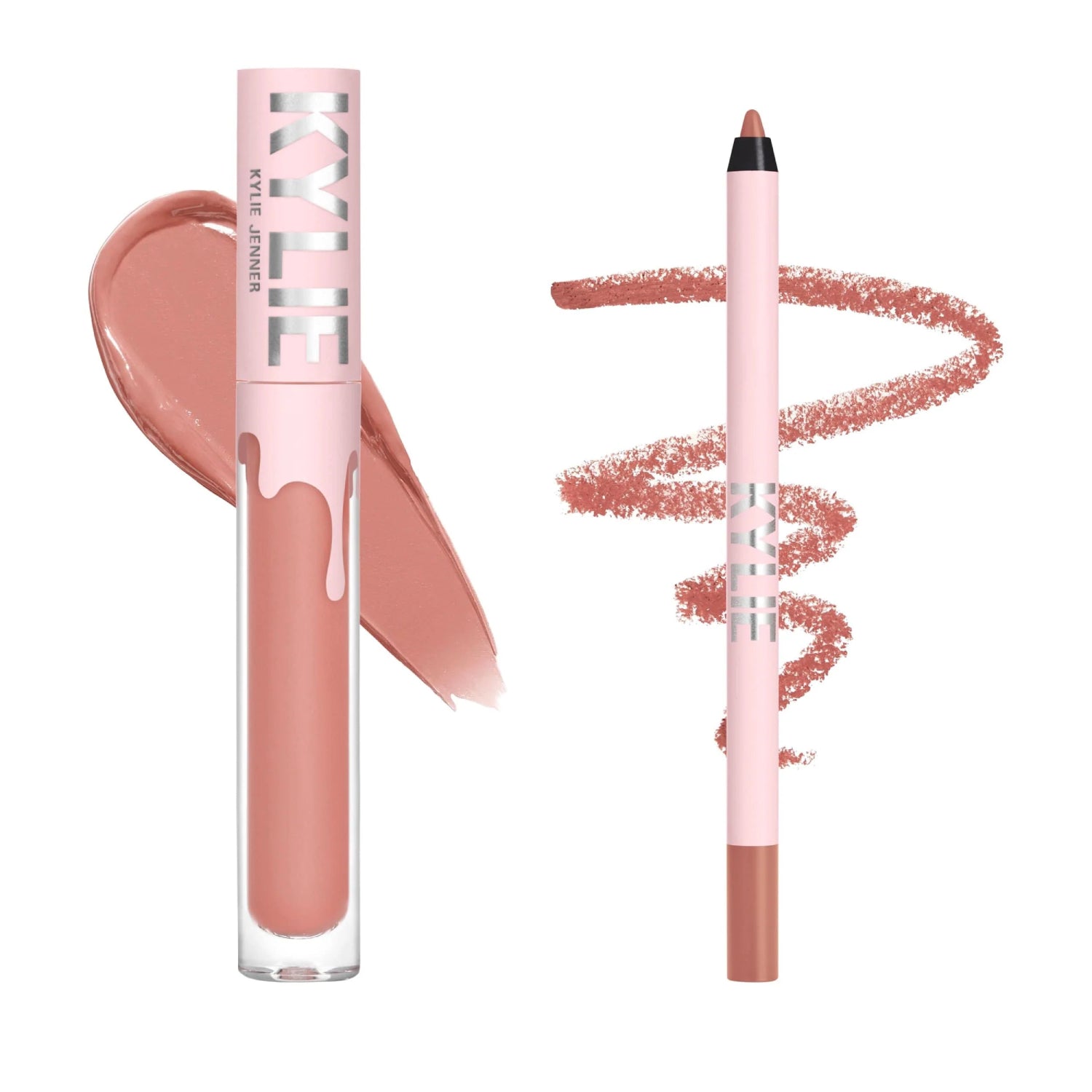 Kylie Cosmetics 0.039 oz. Matte 700 Bare Velvet Lip Kit - Smudge