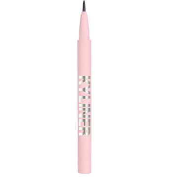 Lápiz delineador líquido Kyliner 001 Black de Kylie Cosmetics, punta de pincel de 0,01 oz, resistente al agua