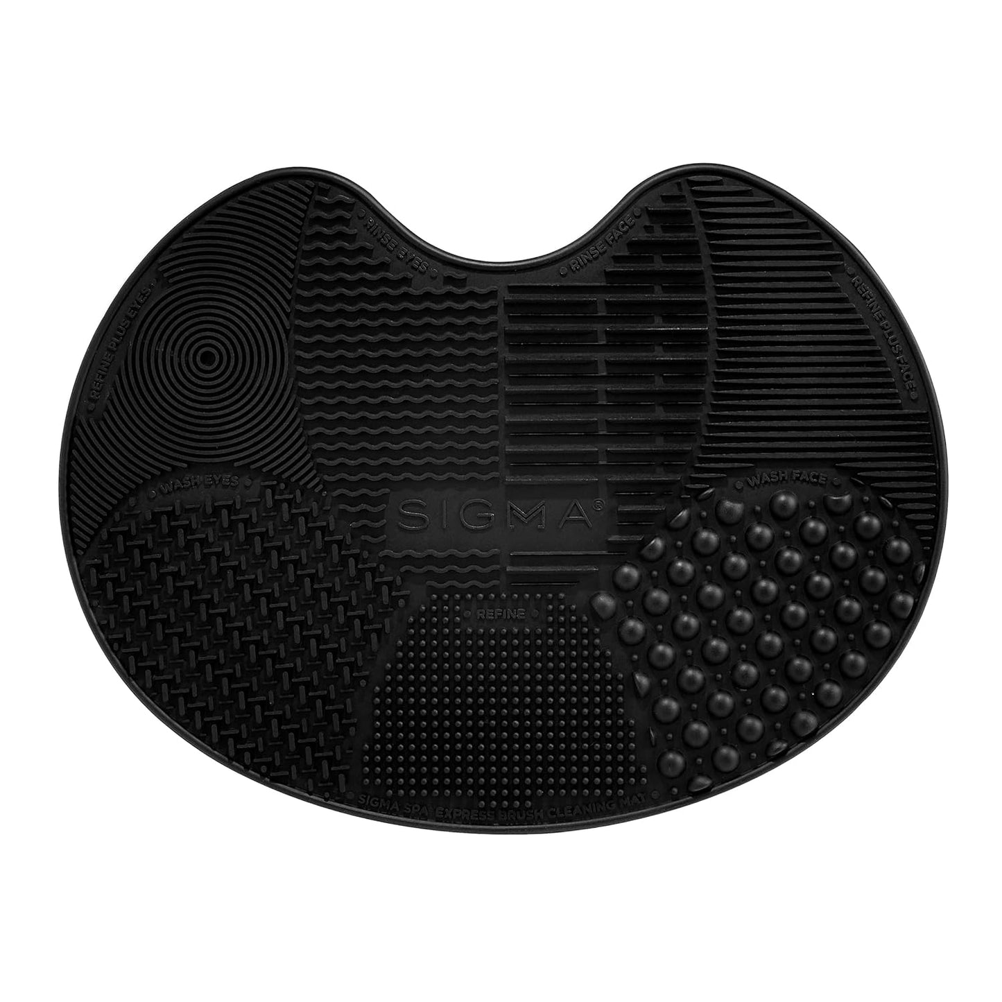 Sigma Spa Express Silicone Makeup Brush Cleaning Mat with Suction Cups - Black