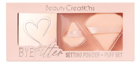 Set de polvos fijadores y borlas Bye Filter Setting de Beauty Creations