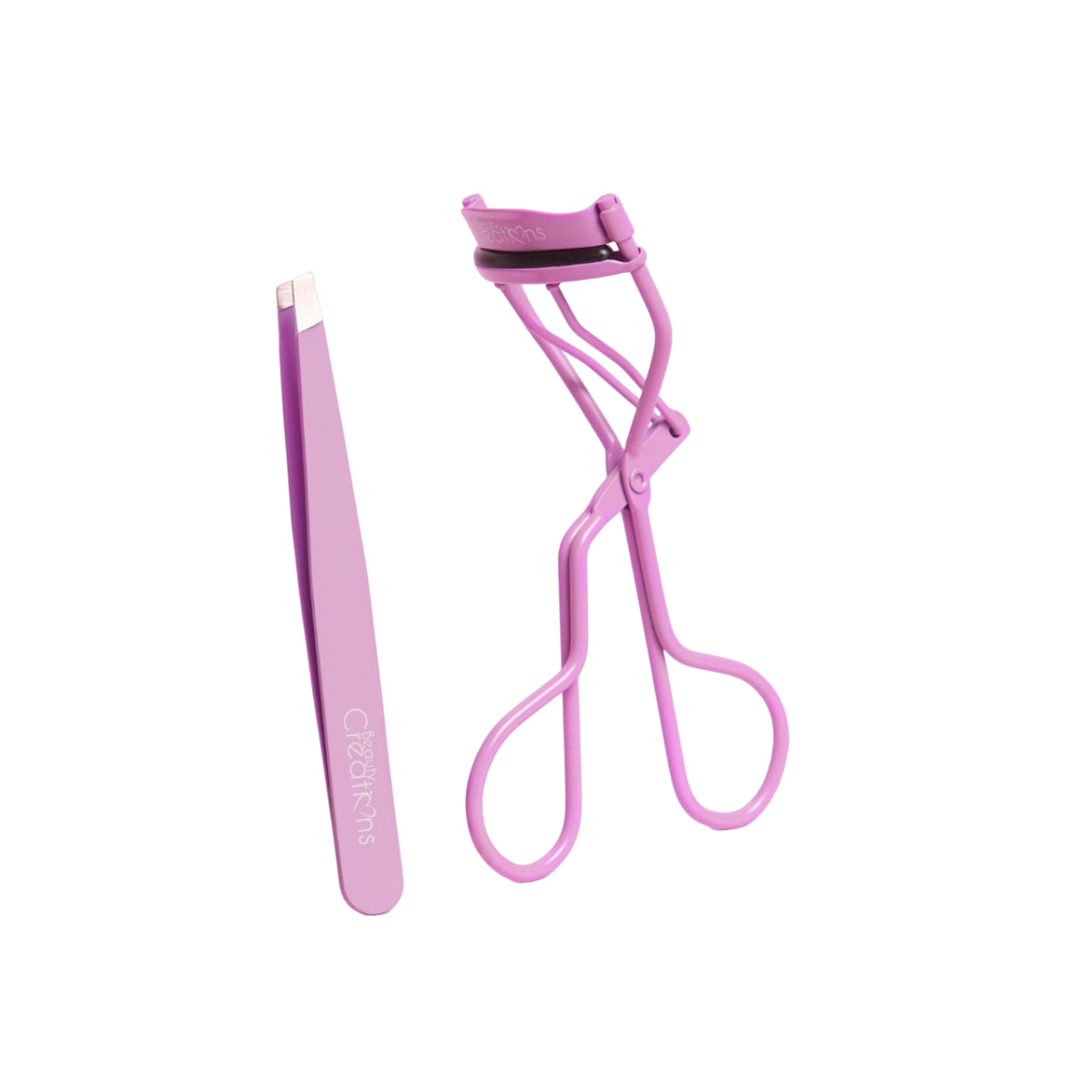 Beauty Creations Eyelash Curler and Tweezer Set - Purple