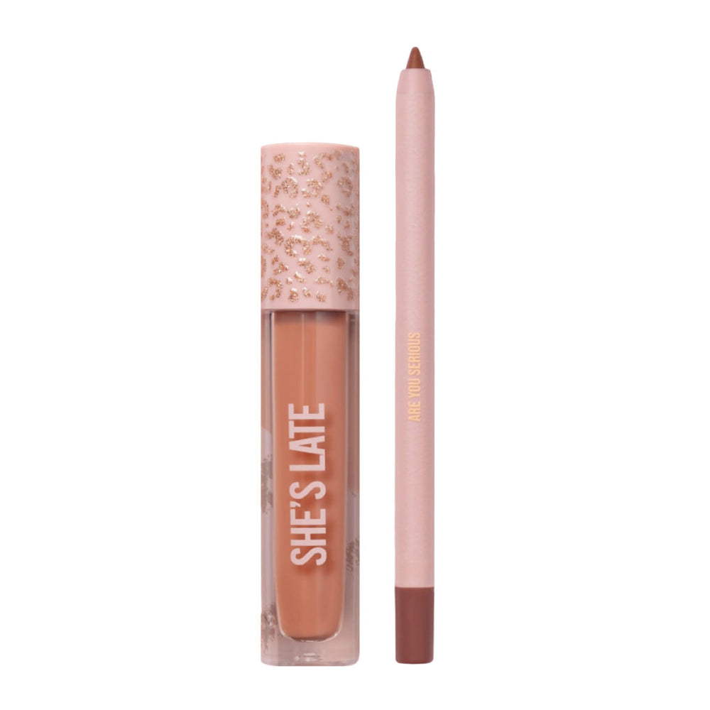 Beauty Creations Availabilippy Lip Duo Set - She's Late (Nude)