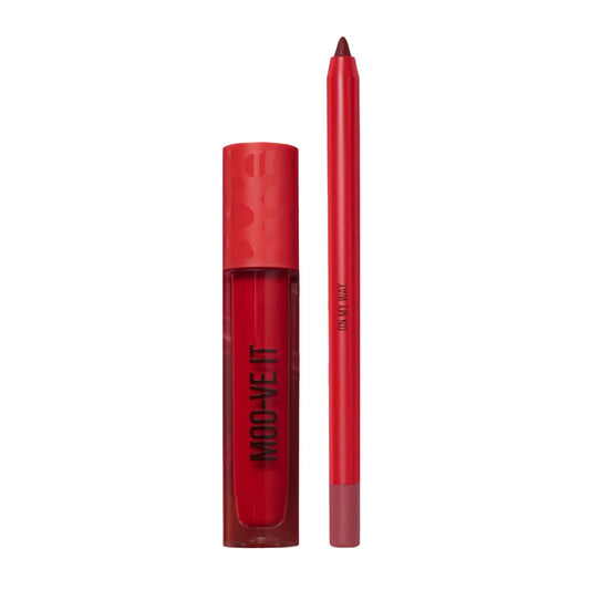 Beauty Creations Availabilippy Lip Duo Set - Moo-Ve It (Red)