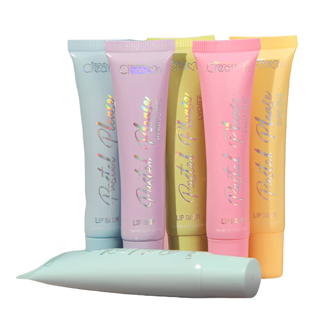 Set de bálsamo labial Beauty Creations Pastel Please (6 sabores), 0,5 oz.