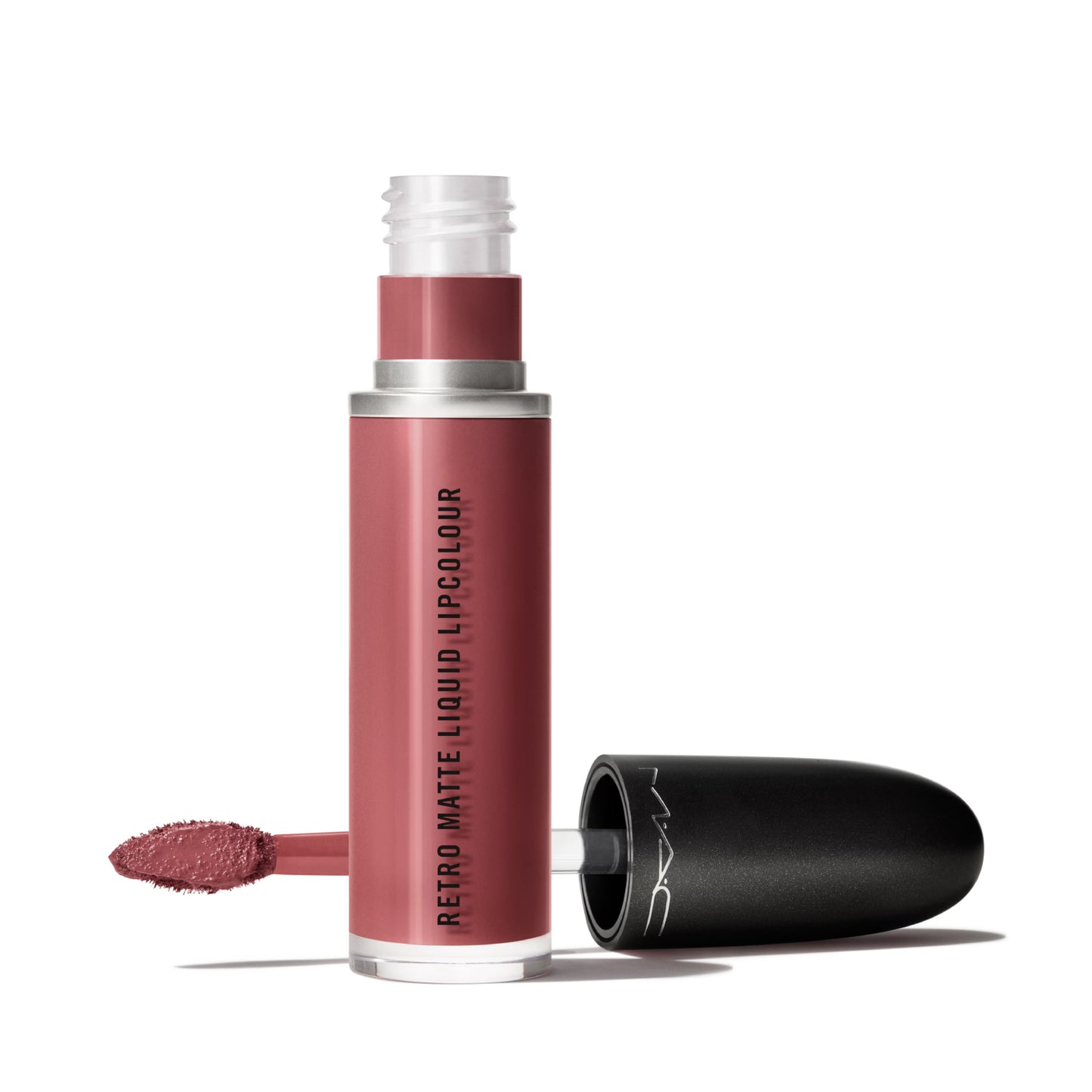 Lápiz labial líquido MAC Cosmetic Retro Matte de 0,17 oz, con cobertura de brandy