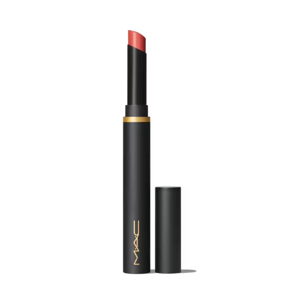 MAC Powder Kiss Velvet Blur Slim Stick - Lápiz labial fino de 0,07 oz - Nice Spice