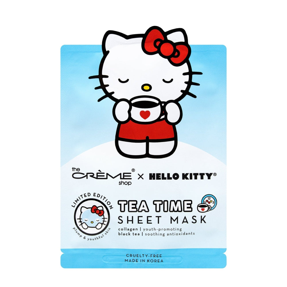 Mascarilla en lámina Tea Time de The Crème Shop x Hello Kitty