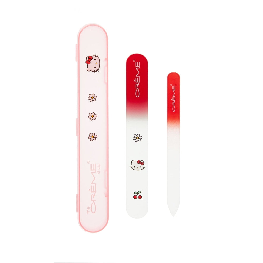 The Crème Shop Hello Kitty Premium Glass Nail File Set (3-pieces) - Red