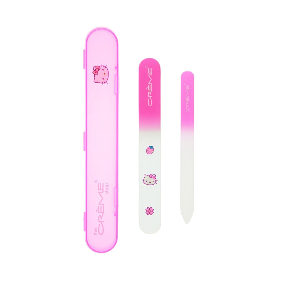 The Crème Shop Hello Kitty Premium Glass Nail File Set (3-Piece) - Pink