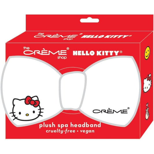 Diadema de peluche con lazo de Hello Kitty de The Crème Shop - Blanco