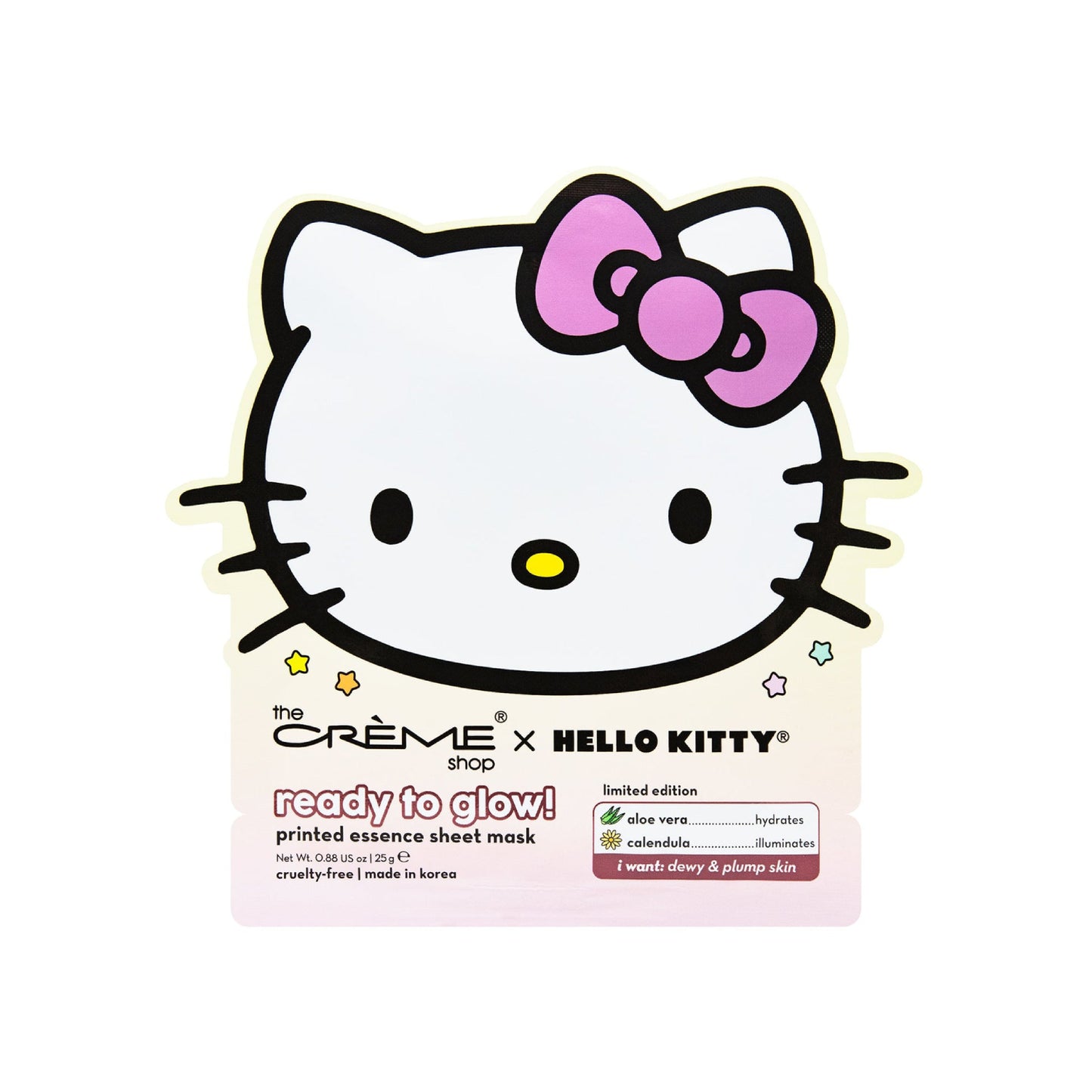 Mascarilla con esencia estampada Ready To Glow de The Crème Shop x Hello Kitty