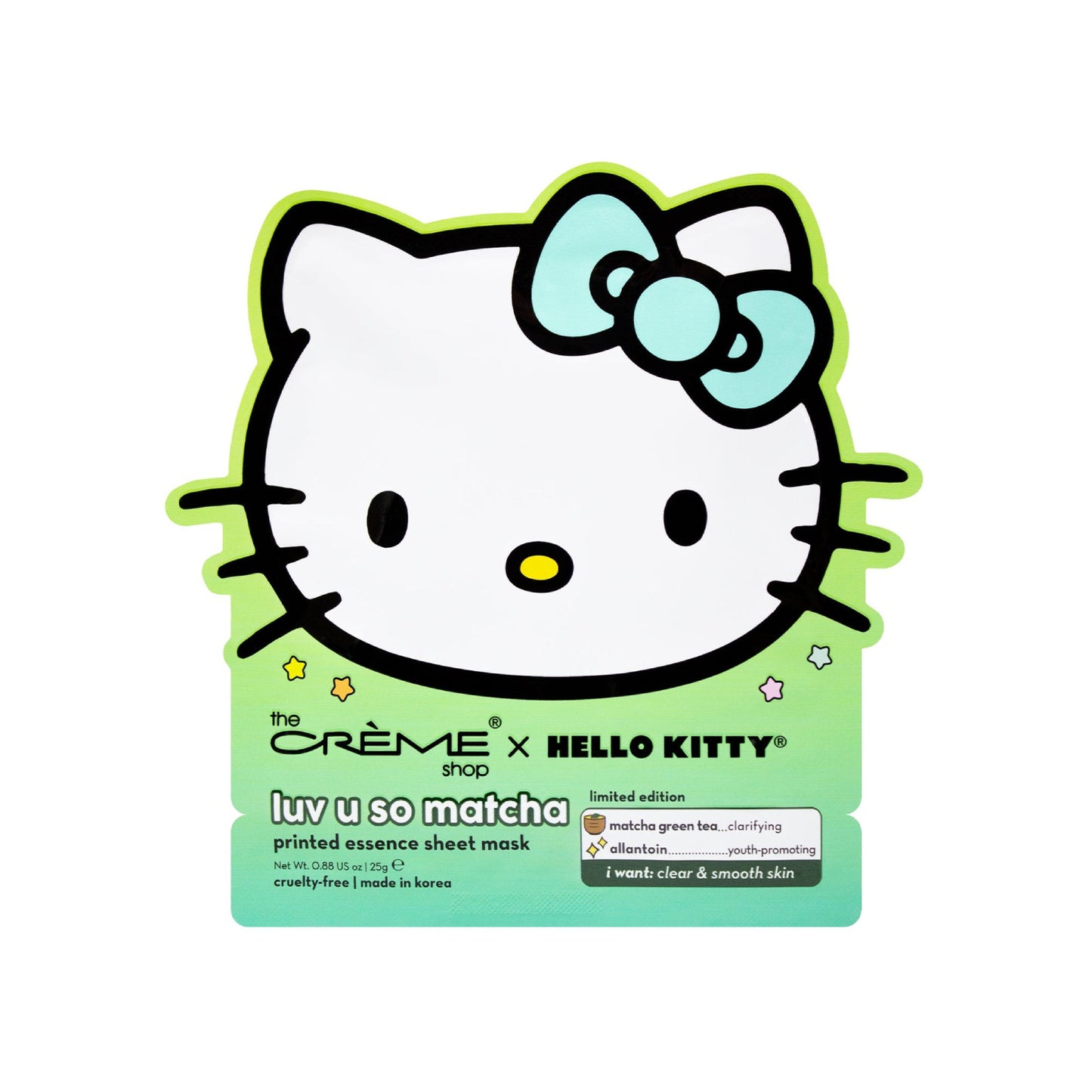 The Creme Shop x Hello Kitty Luv U So Matcha Printed Essence Sheet Mask