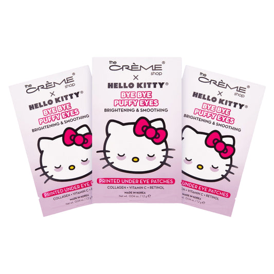 Parches con estampado de fibra para debajo de los ojos de The Crème Shop x Hello Kitty (juego de 3)