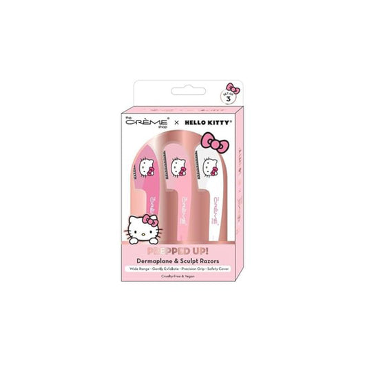 Cuchillas de afeitar Dermaplane y Sculpt de Hello Kitty de The Crème Shop (3 piezas) - Rosa