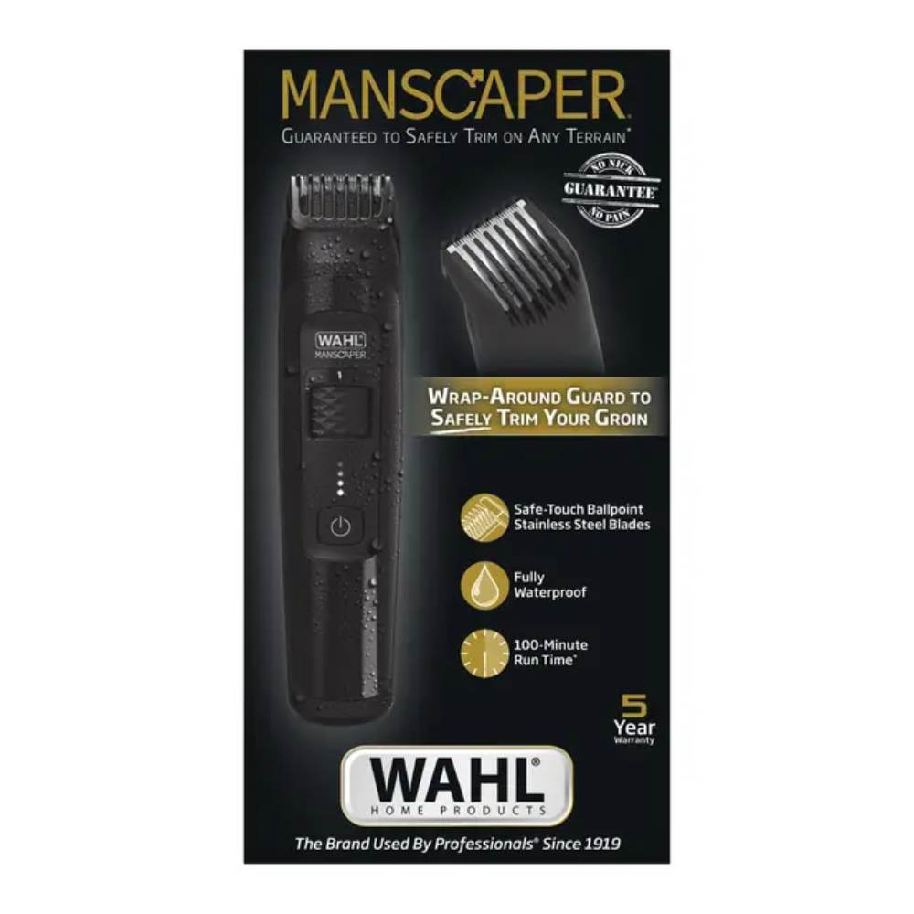 Wahl Manscaper 05618-100 Cordless Rechargeable Body Trimmer for Men - Black