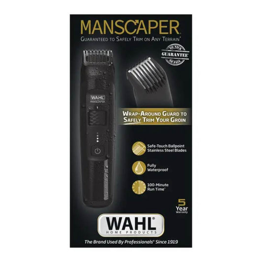 Recortadora corporal inalámbrica recargable Wahl Manscaper 05618-100 para hombres, color negro