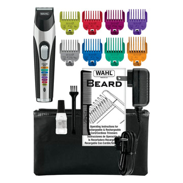 Wahl Color Pro 09891-100  Cord/Cordless Rechargeable Beard Trimmer for Men - Black