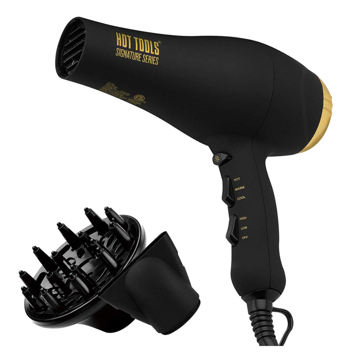 Hot Tools Signature HTDR5581N1 Series Ionic AC Motor Hair Dryer - Black