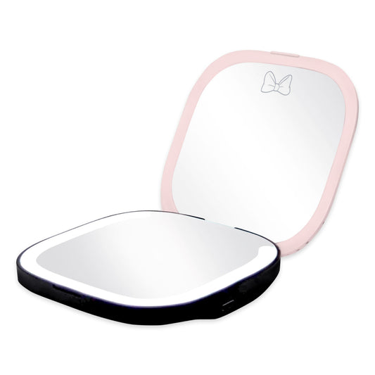 Impressions Minnie Mouse LED Rechargeable Compact Mirror - Black/Pink