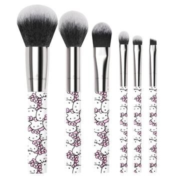 Juego de brochas de maquillaje con estampado de Hello Kitty de Impressions Vanity (6 piezas)