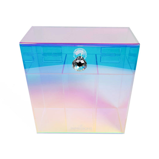 Impressions Vanity Prisma Acrylic Makeup 3-Section Brush Holder - Clear
