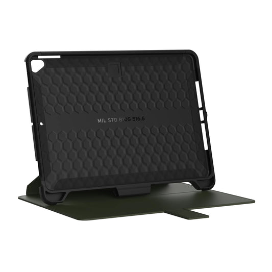 Urban Armor Gear Scout Series iPad 10.2" Folio Case (8th Generation), Black/Olive