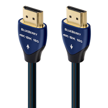 Cable HDMI para empotrar en la pared AudioQuest BlueBerry de 2,5 pies (azul y negro)