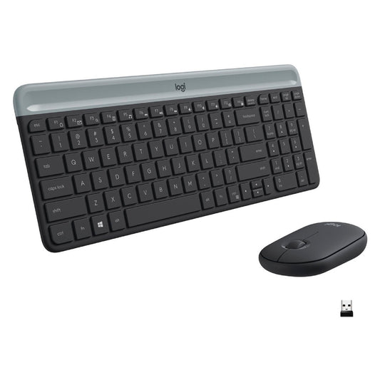 Teclado y ratón inalámbricos delgados Logitech MK470 - Negro/gris