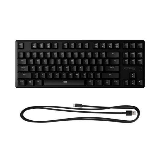 Teclado mecánico táctil para juegos HyperX Alloy Origins Core Tenkeyless con cable y retroiluminación RGB, color negro