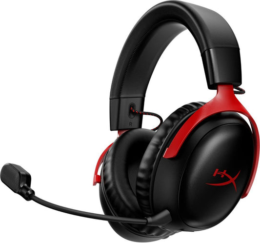 Auriculares inalámbricos para juegos HyperX 77Z46AA Cloud III con diadema, color negro y rojo